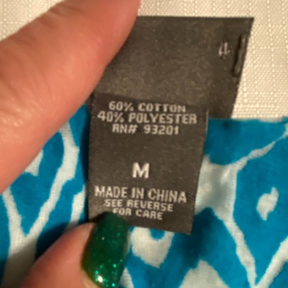 Dots Razor back Blue & White Tank Size Med. - Picture 5 of 7